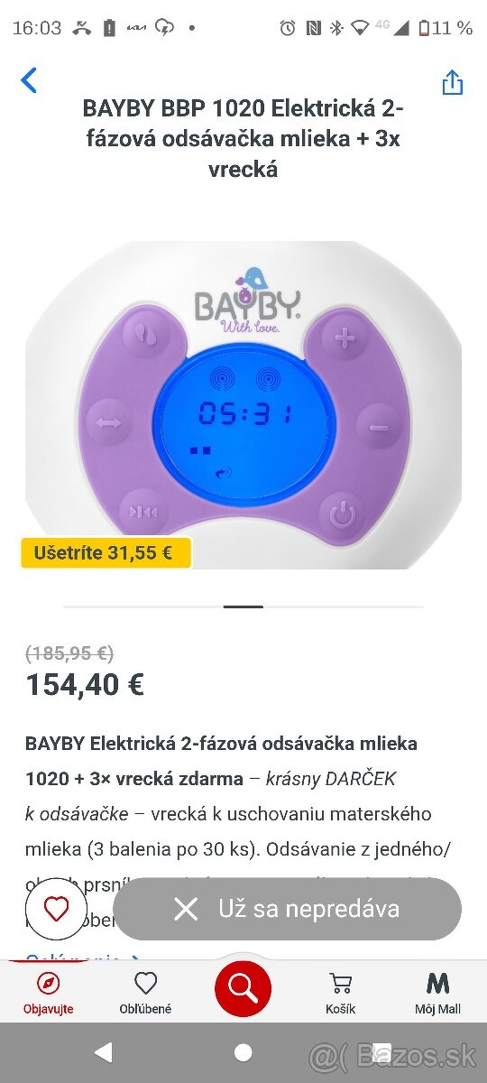 Odsávačka na kojenecké mlieko - 5