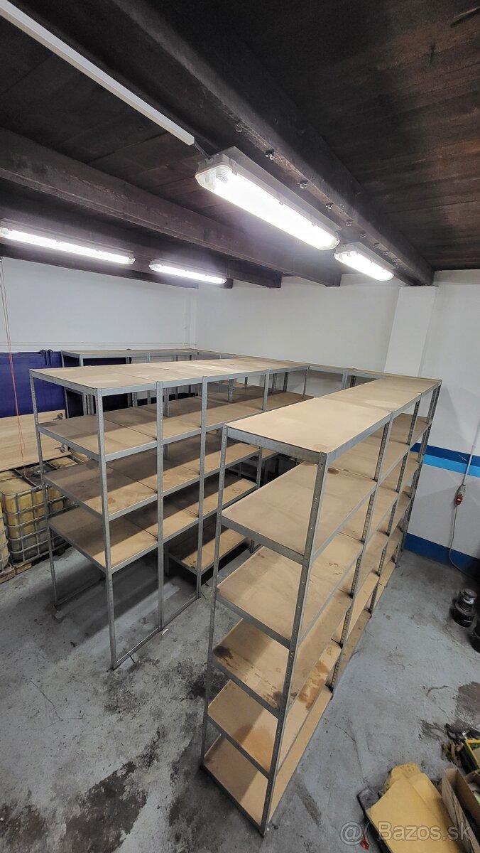 Kovový regál 280x120x60 - 5