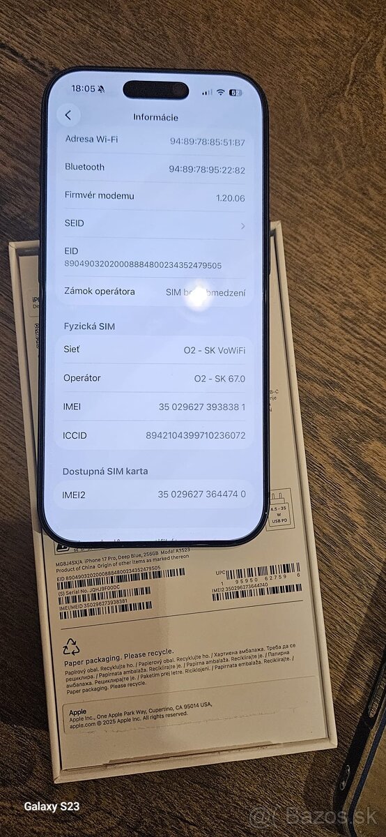 Predám iPhone 17 Pro 256gb Deep Blue - 5