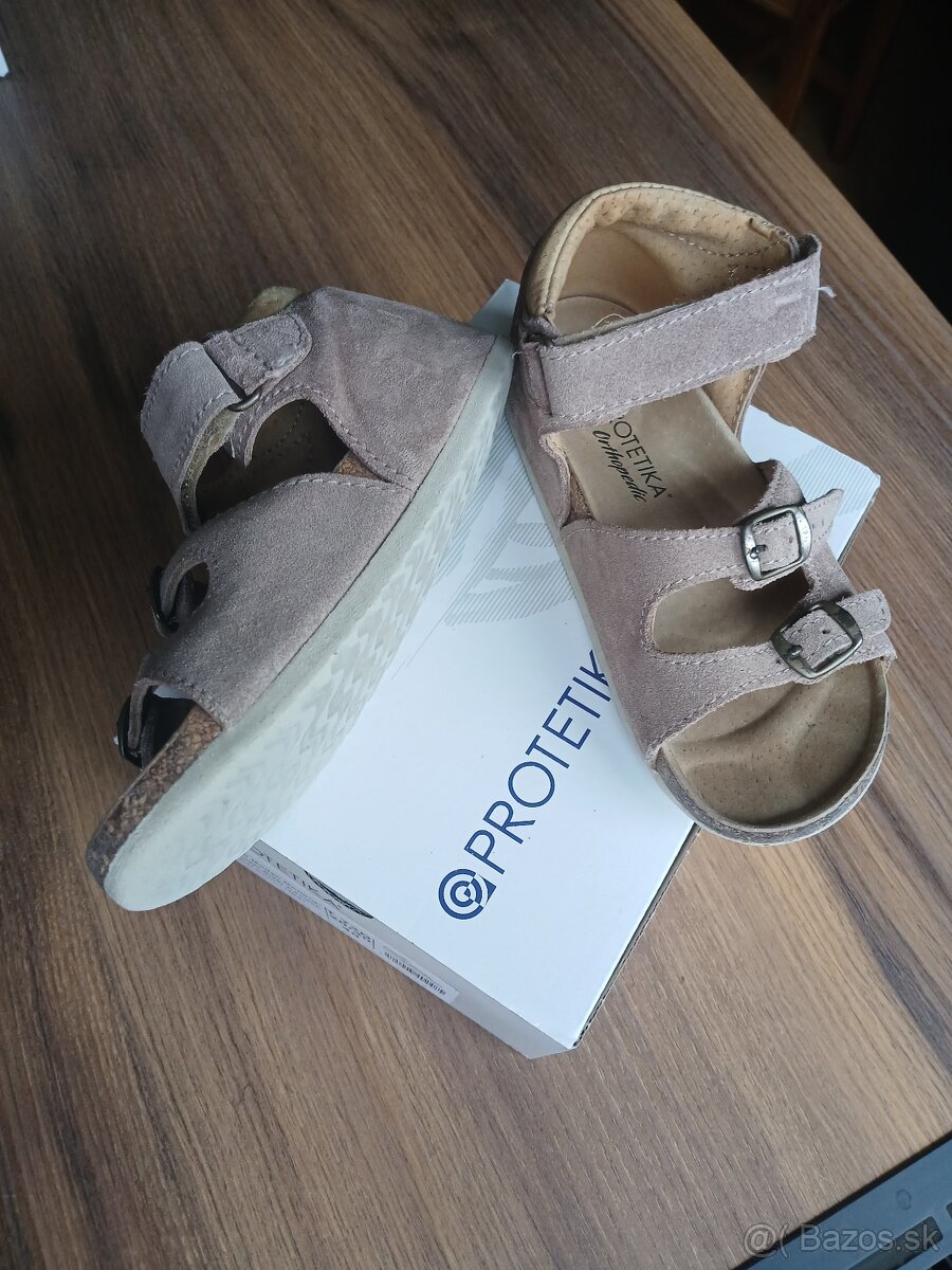 Ortopedické / Rehabilitačné sandálky Protetika béžové 30 - 5