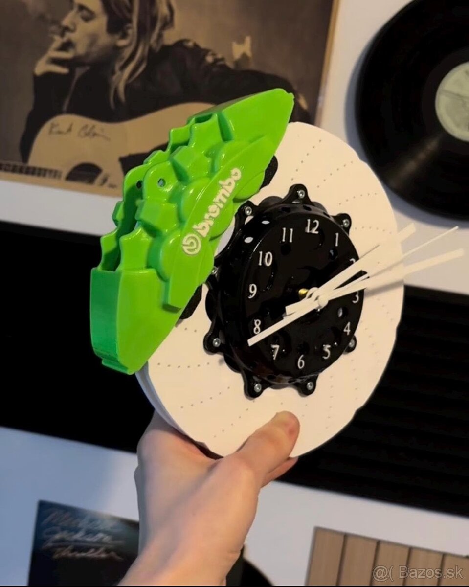 Dizajnové hodiny v štýle brzdový strmeň/kotúč - 5