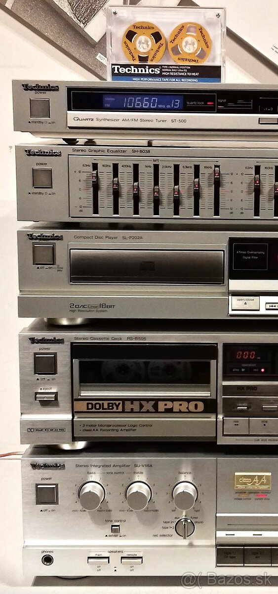 Zostava TECHNICS tuner, equalizer, CD, deck, zosilnovac= A05 - 5