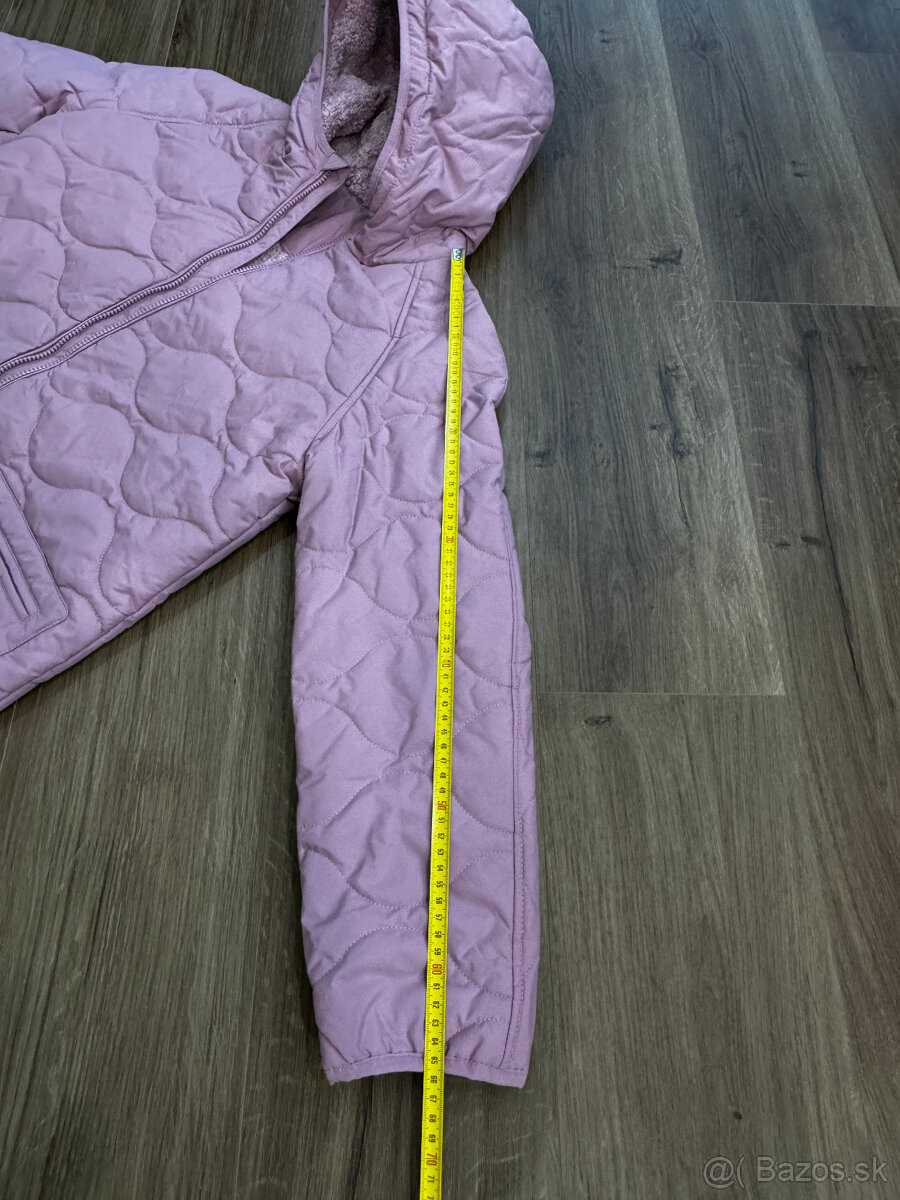 Zimná dlhá dievcenská bunda s kapucou, s dopor.poštou - 5