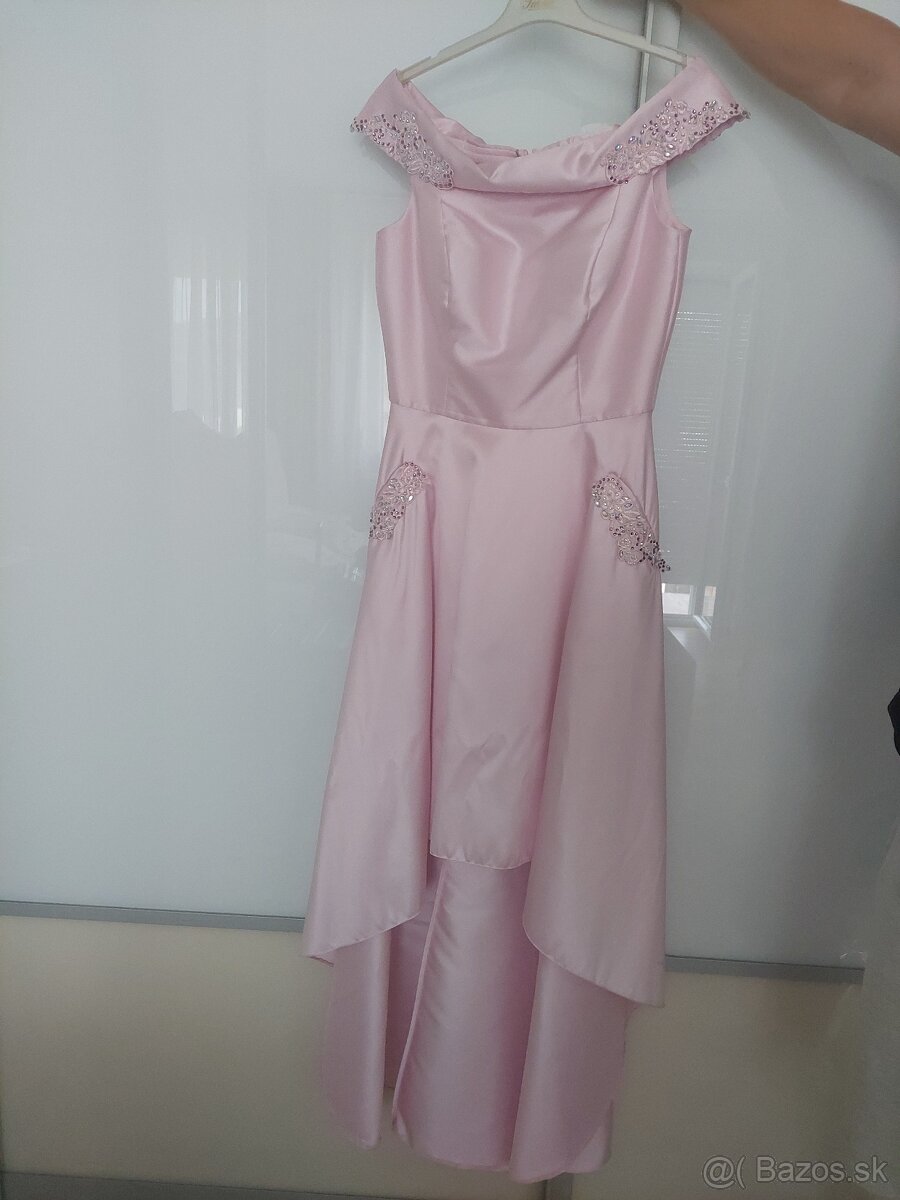 Spoločenské šaty bledoruzove - 5