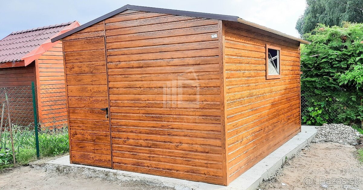 Záhradný domček s prístreškom - 5
