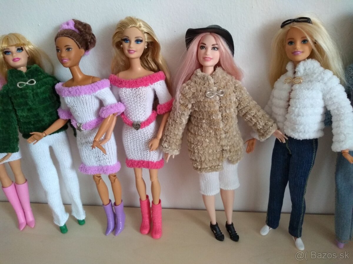 Pre bábiky barbie moletky šaty klobúky čiapky - 5