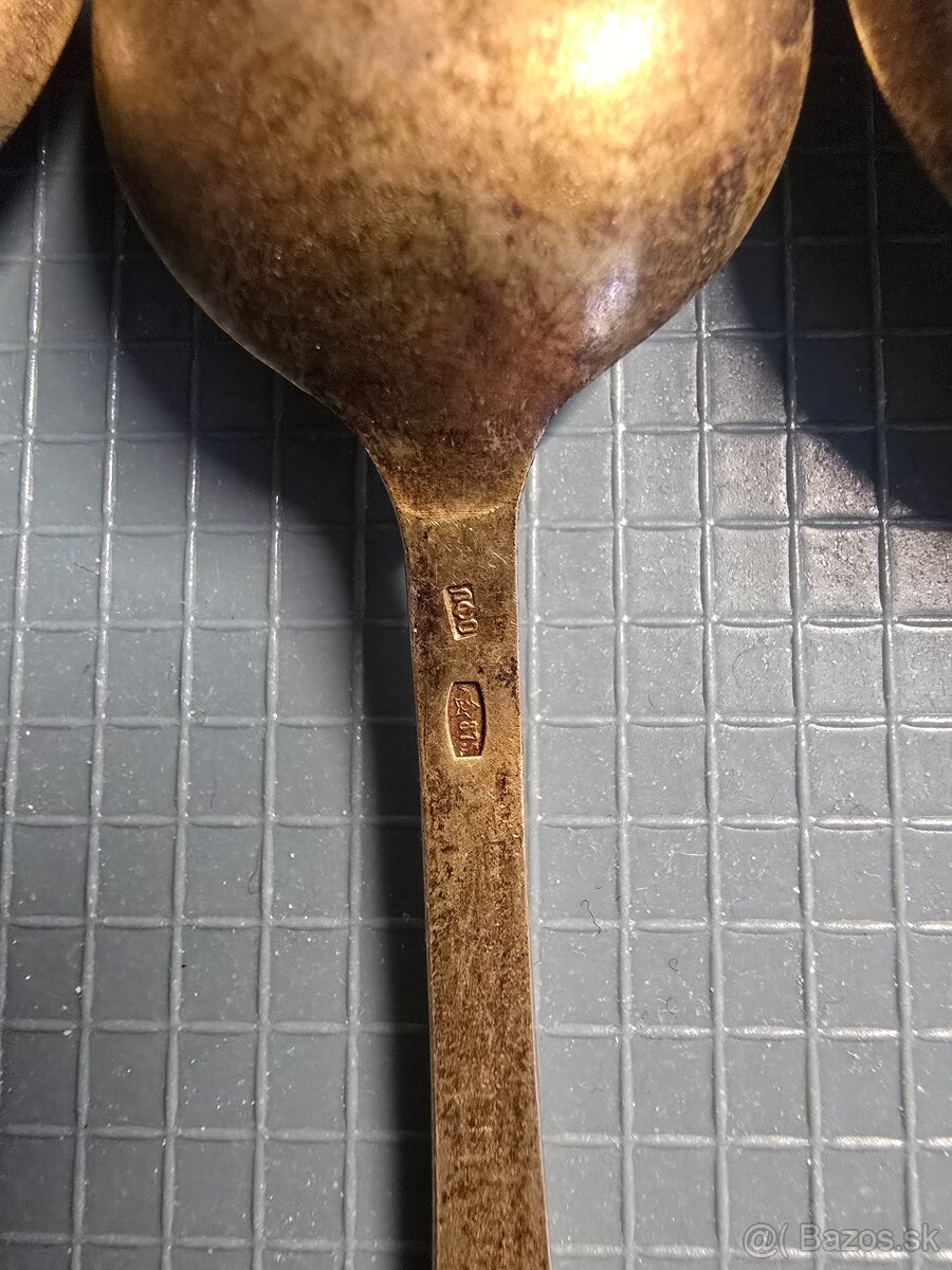 Strieborné lyžičky 6ks 875/1000 - 5