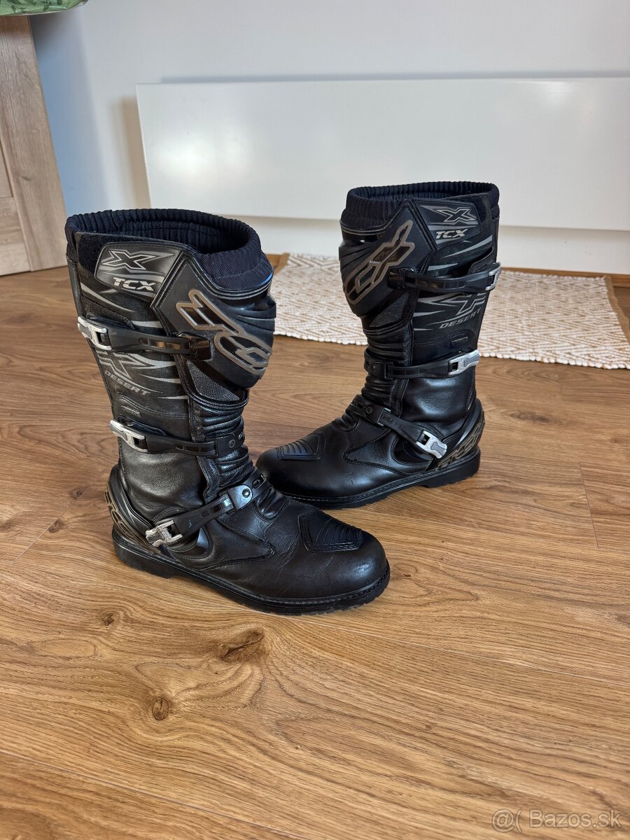 Topánky na motorku goratex TCX X-DESERT GTX čierne veľ. 45 - 5