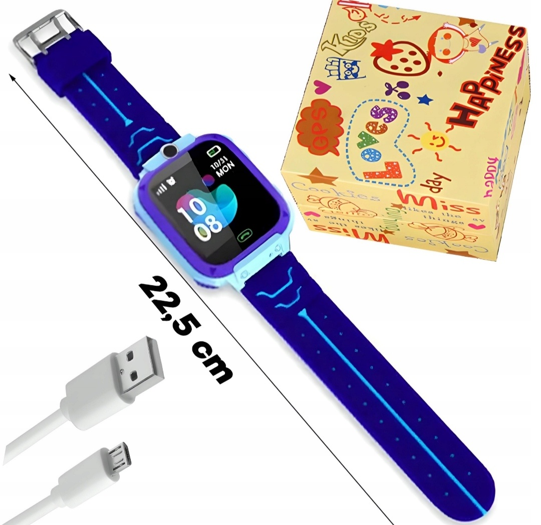 Detské Smart hodinky, volanie, GPS, SIM karta, modré - 5