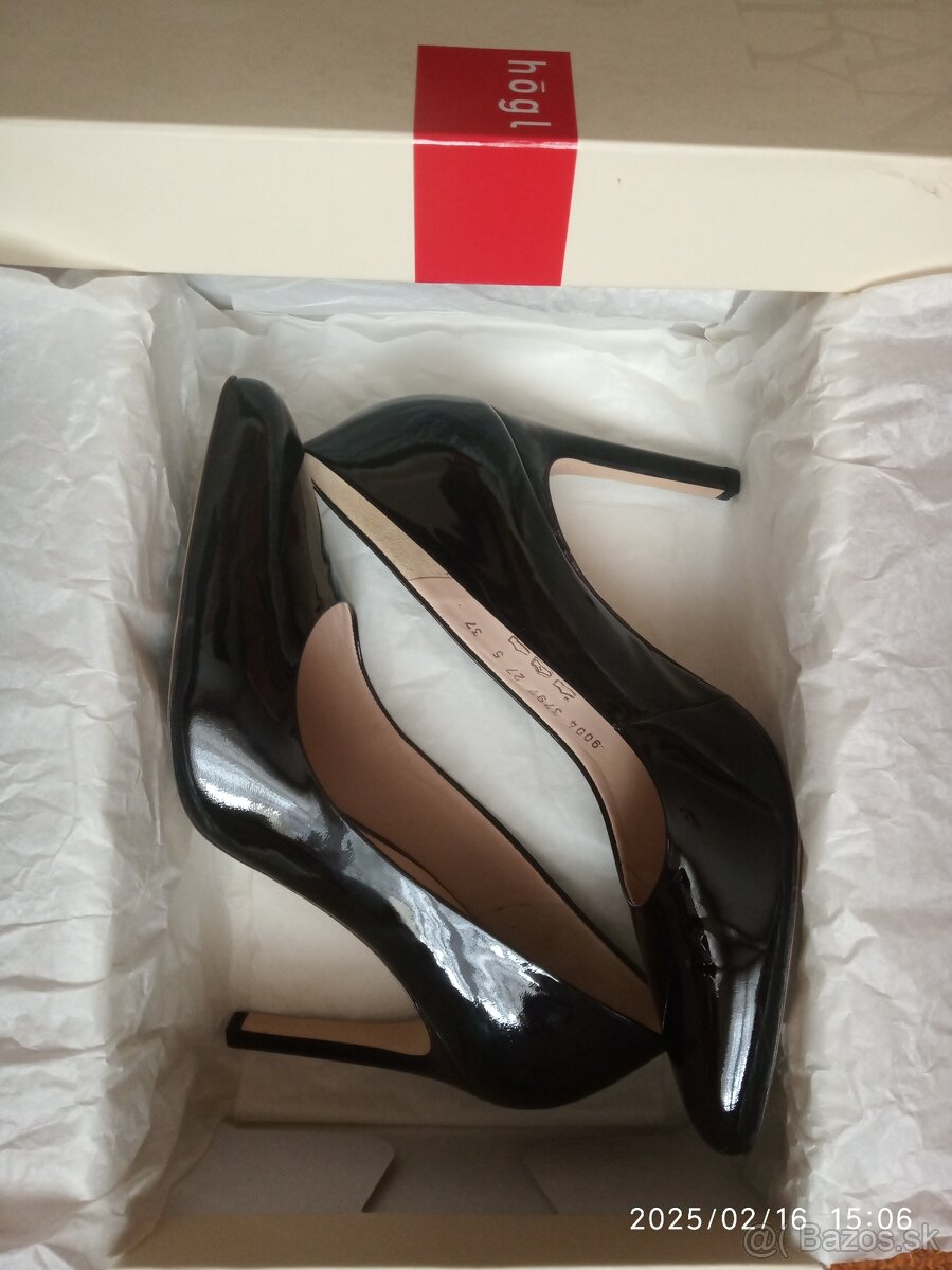 Lakované celokožené lodičky luxusné - 5