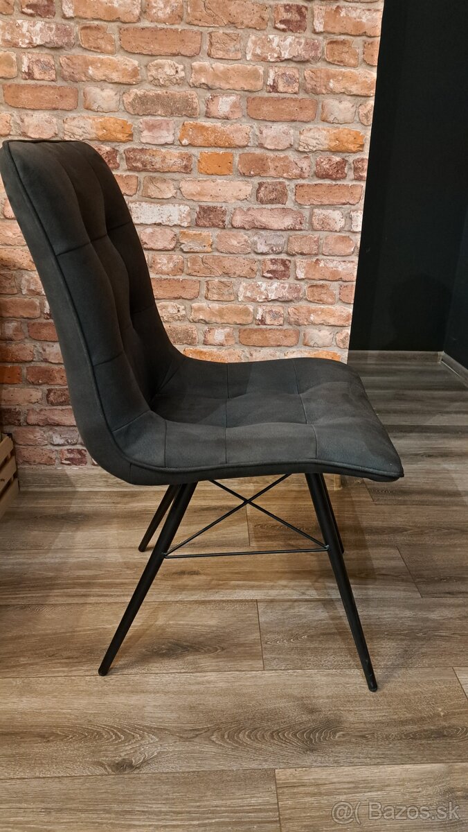 Sivá dizajnová stolička - 5