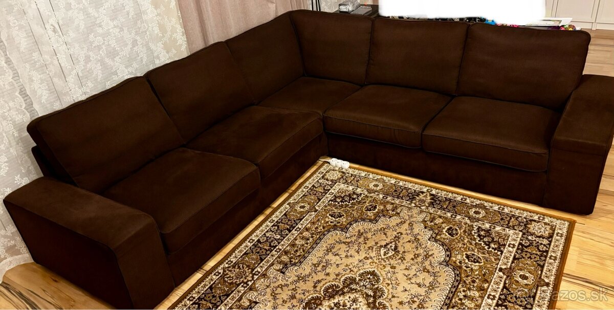 IKEA Kivik rohová 2,6 m (borred - hnedá) - 5