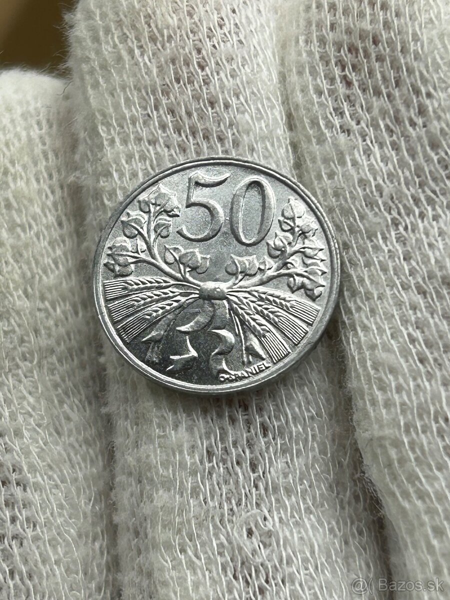 50 halierov 1953 UNC priamo z Rolky razobný lesk - 5