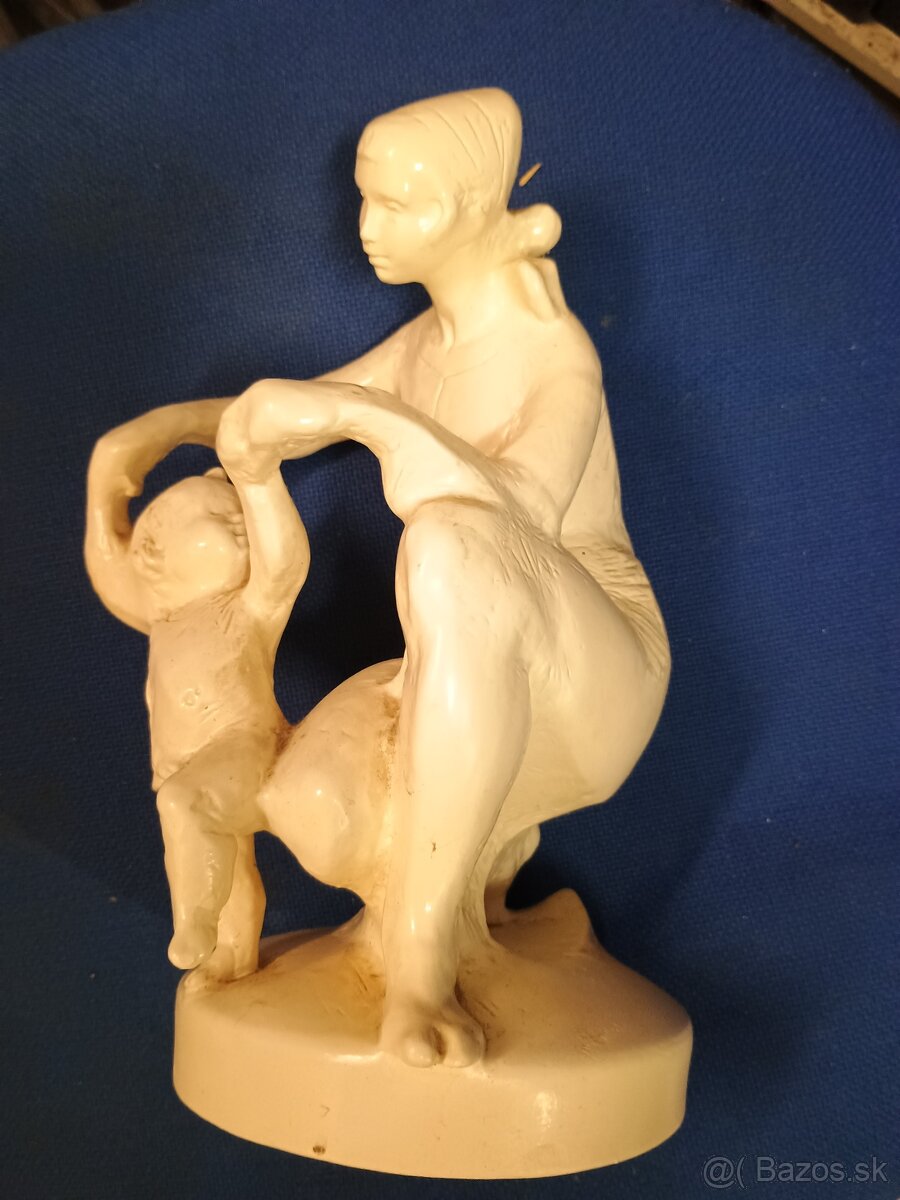 ,2xRoyal Dux,orol, tácka, Matka s dieťaťom, - 5