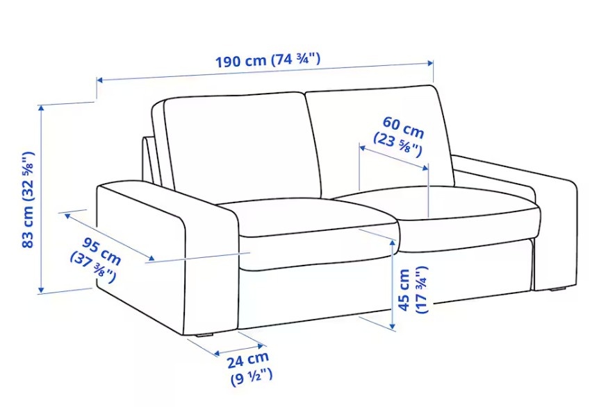 Ikea Kivik 2 dvojpohovka - 5