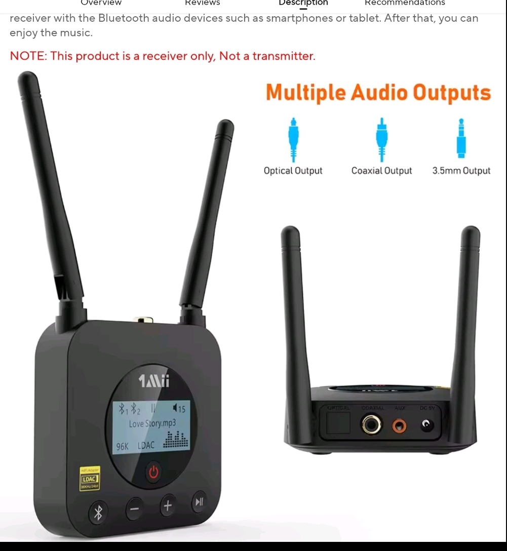 Bluetooth audio prijímač - 5