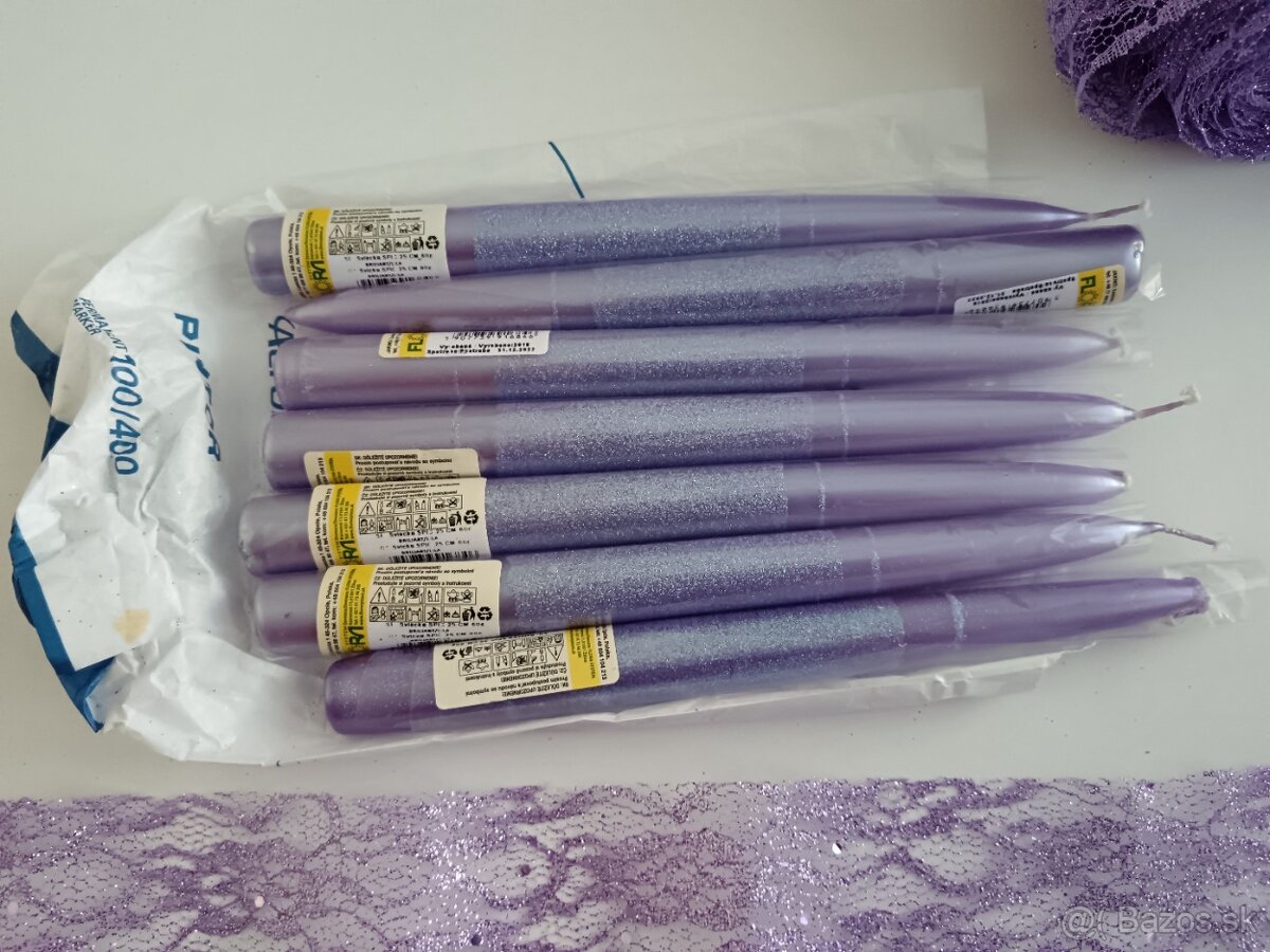 Výzdoba na svadbu alebo oslavu fialová - 5