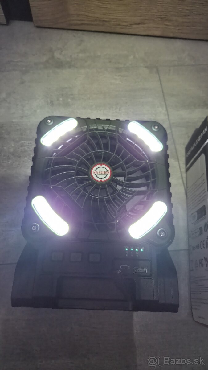 SOLÁRNY VENTILÁTOR PRENOSNÝ S LED - 5