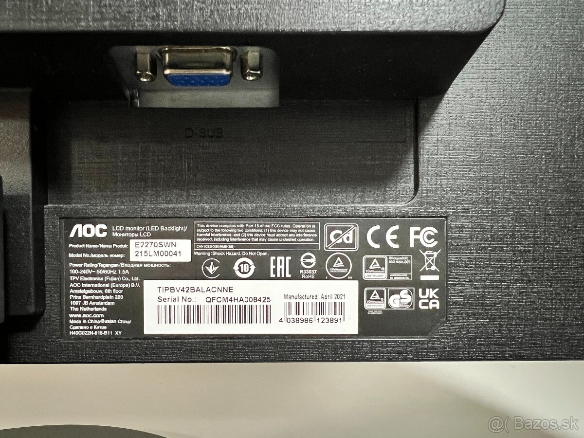 Monitor LCD AOC 21,5" - 5