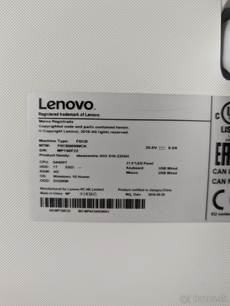 Lenovo IdeaCentre C560 White + Canon PIXMA TS9150 - 5