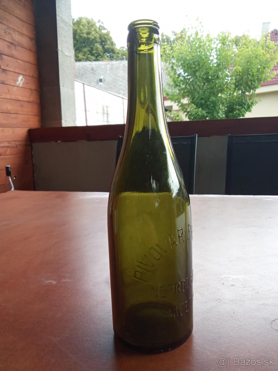 Starožitná pivová fľaša Brumov - 5