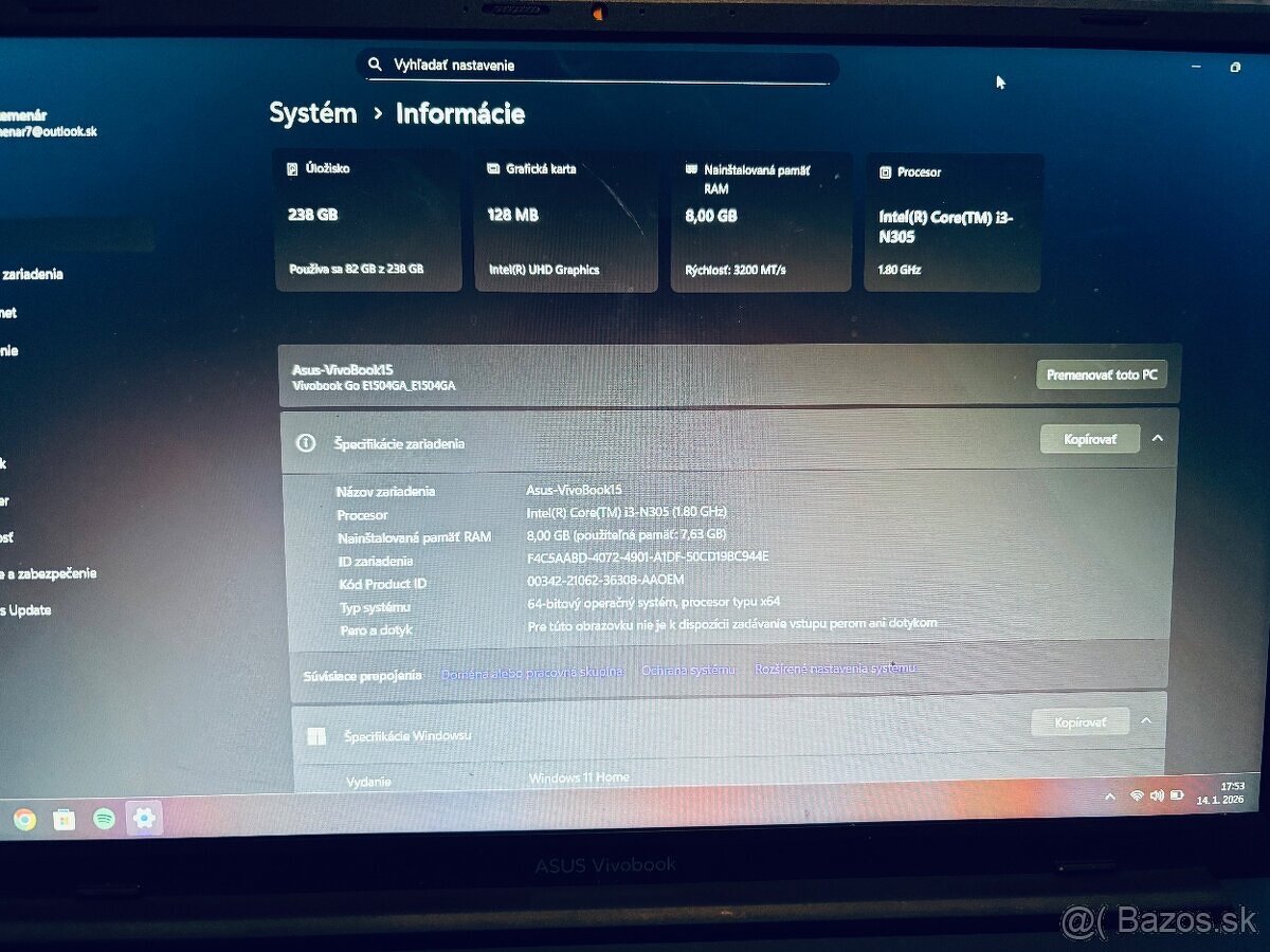 Notebook ASUS Vivobook 15 - 5