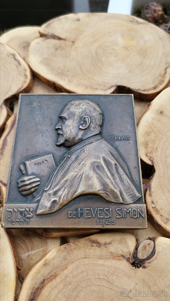 Judaika Rabin Dr. Hevesi Simon plaketa - 5
