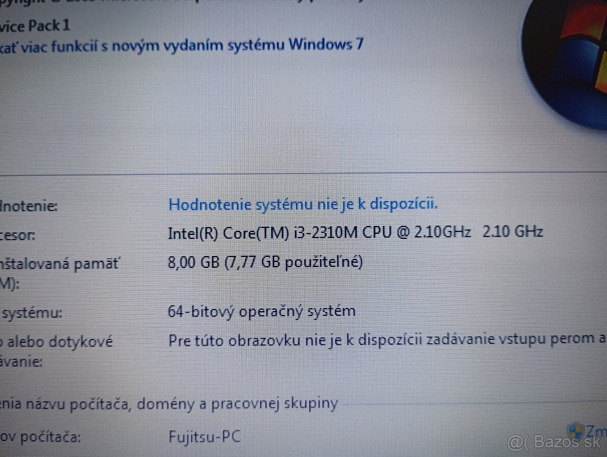 Fujitsu Lifebook e751, Intel® Core™i3 , 8gb ram RS232 ,Win7 - 5