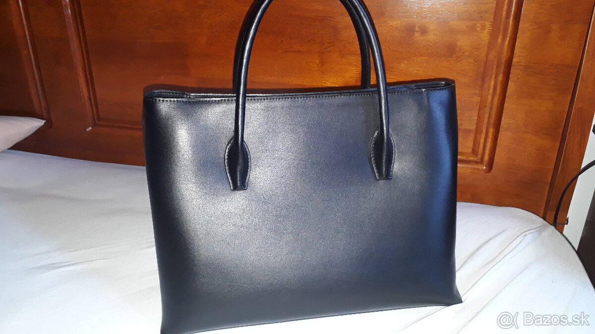 čierna kožená kabelka cavalli class - nová - 5
