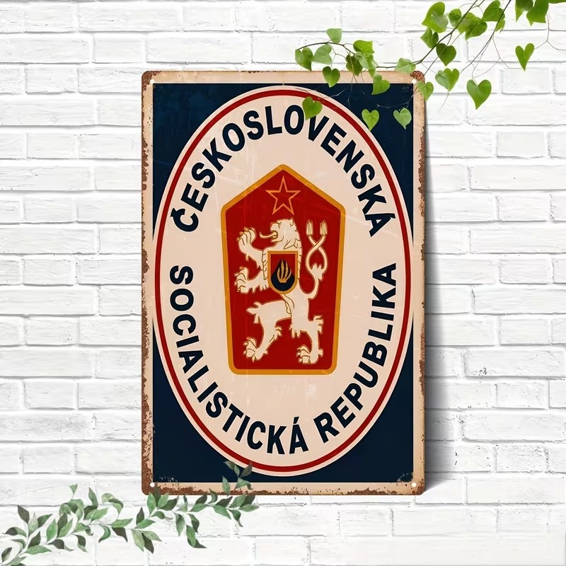 Kovova retro tabula ČSSR 30x20 cm - 5