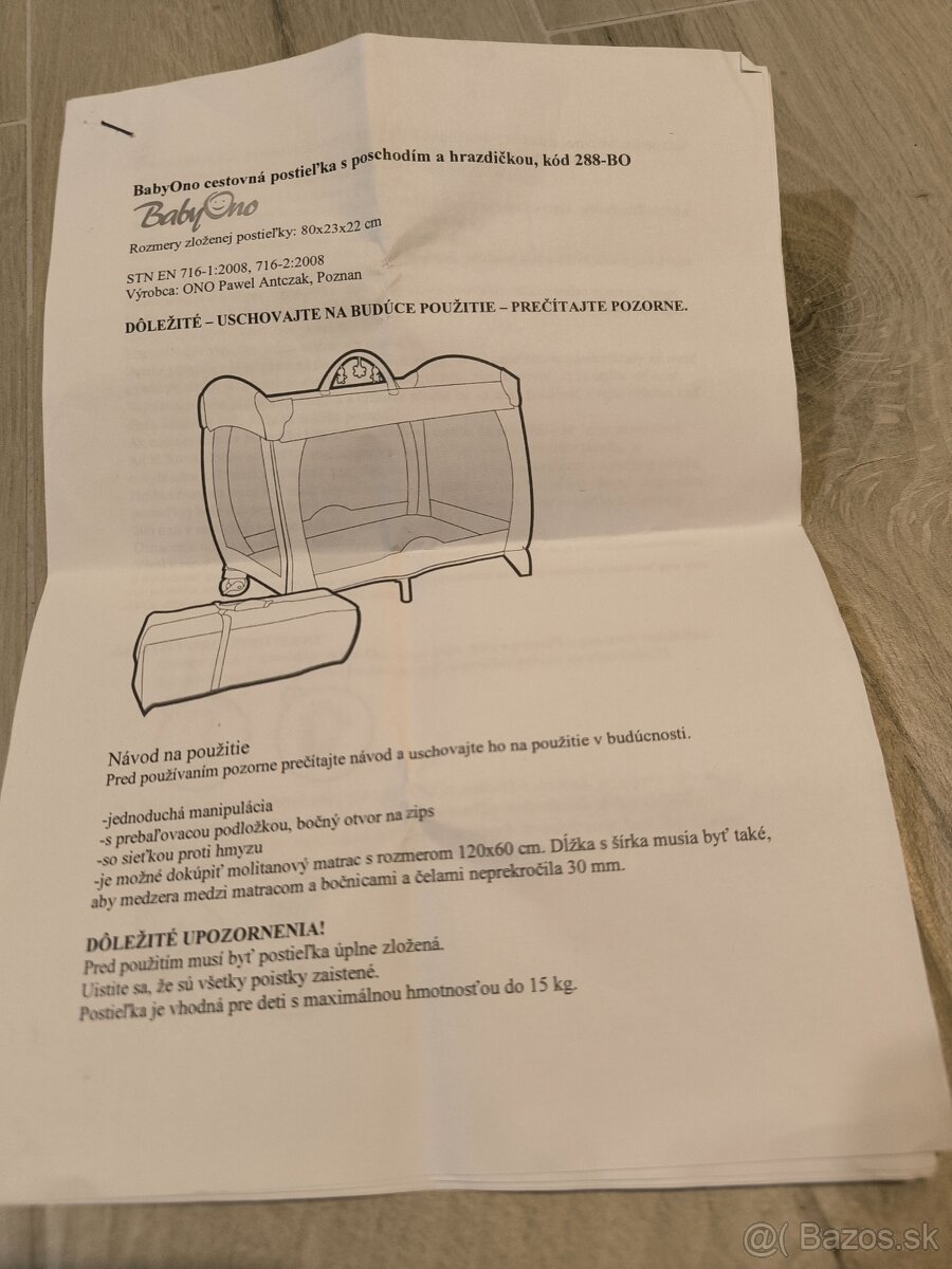 Detská cestovna postieľka BabyOno - 5