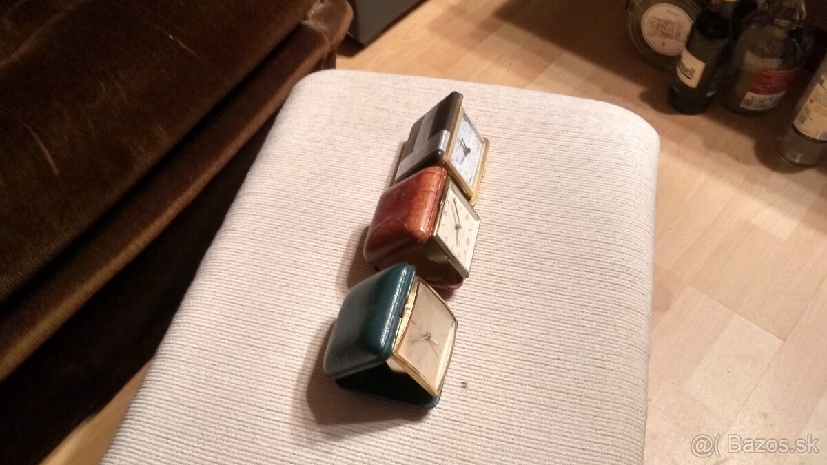 Hodinki z budikom-Cestovne obal koza - 5