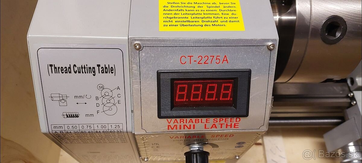 Sústruh (novy) na kov s aut.posuvom 1100W (230V) stred.750mm - 5