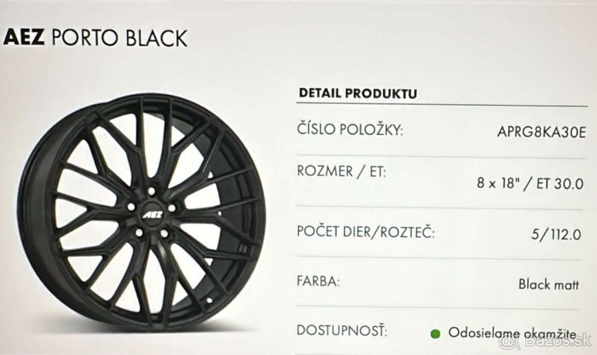 Disky BMW AEZ Porto Black r18 - 5