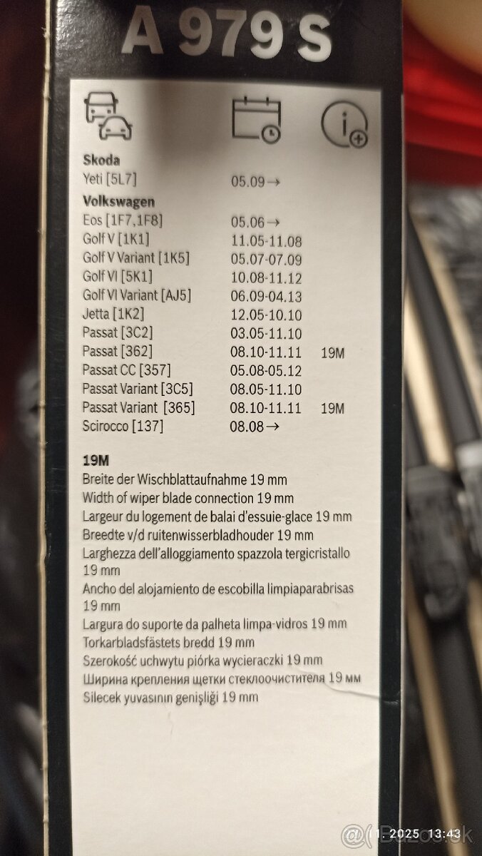 Predné stierače Bosch Aerotwin 600+475 - 5