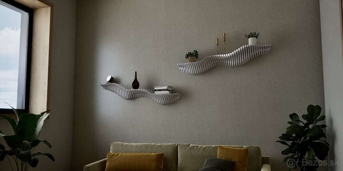 Dizajnová nástenná polička - 5