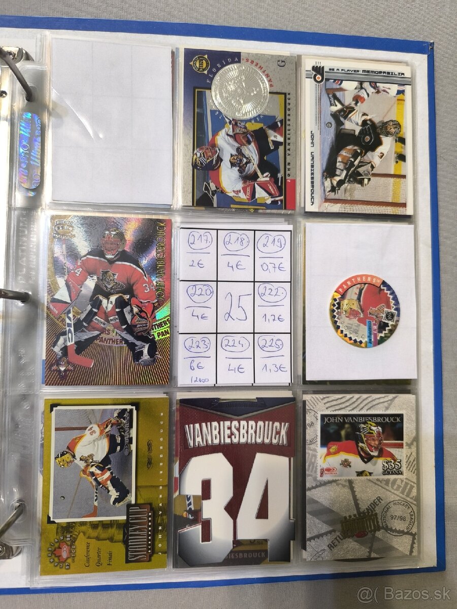 Hokejové kartičky - John Vanbiesbrouck 2 - 5