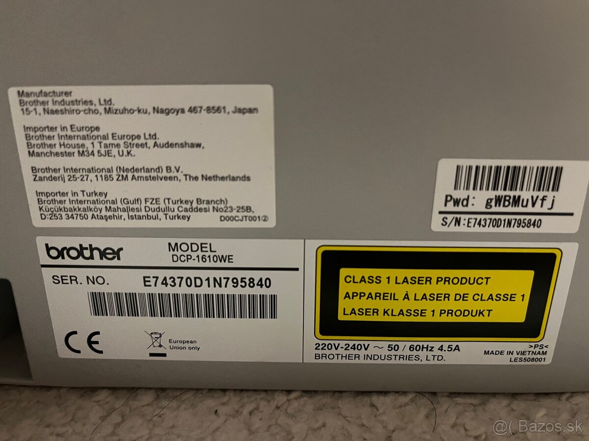 Predám multifunkčnú laserovú čb Brother tlačiareň - 5