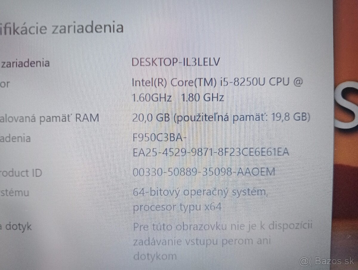 predám Lenovo V330 , Intel® Core™i5, 20gb ram ,ssd - 5