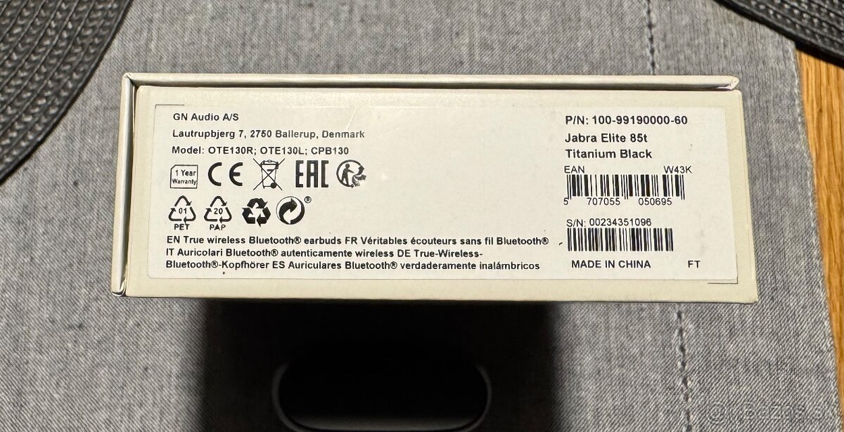 Slúchadlá. Jabra Elite 85 t. Titánovo - čierne - 5