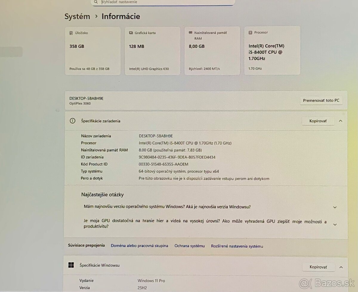 Dell Optiplex 3060 Micro i5 - 5