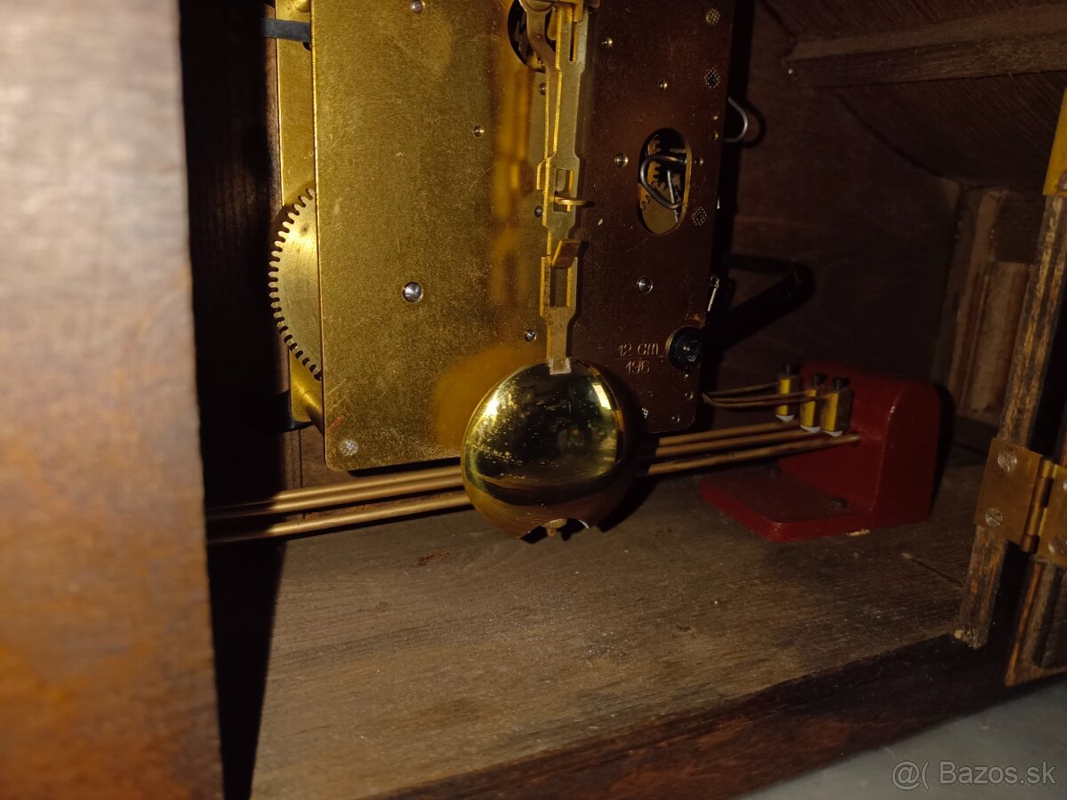 Hermle starožitný krbové hodiny stolní - 5