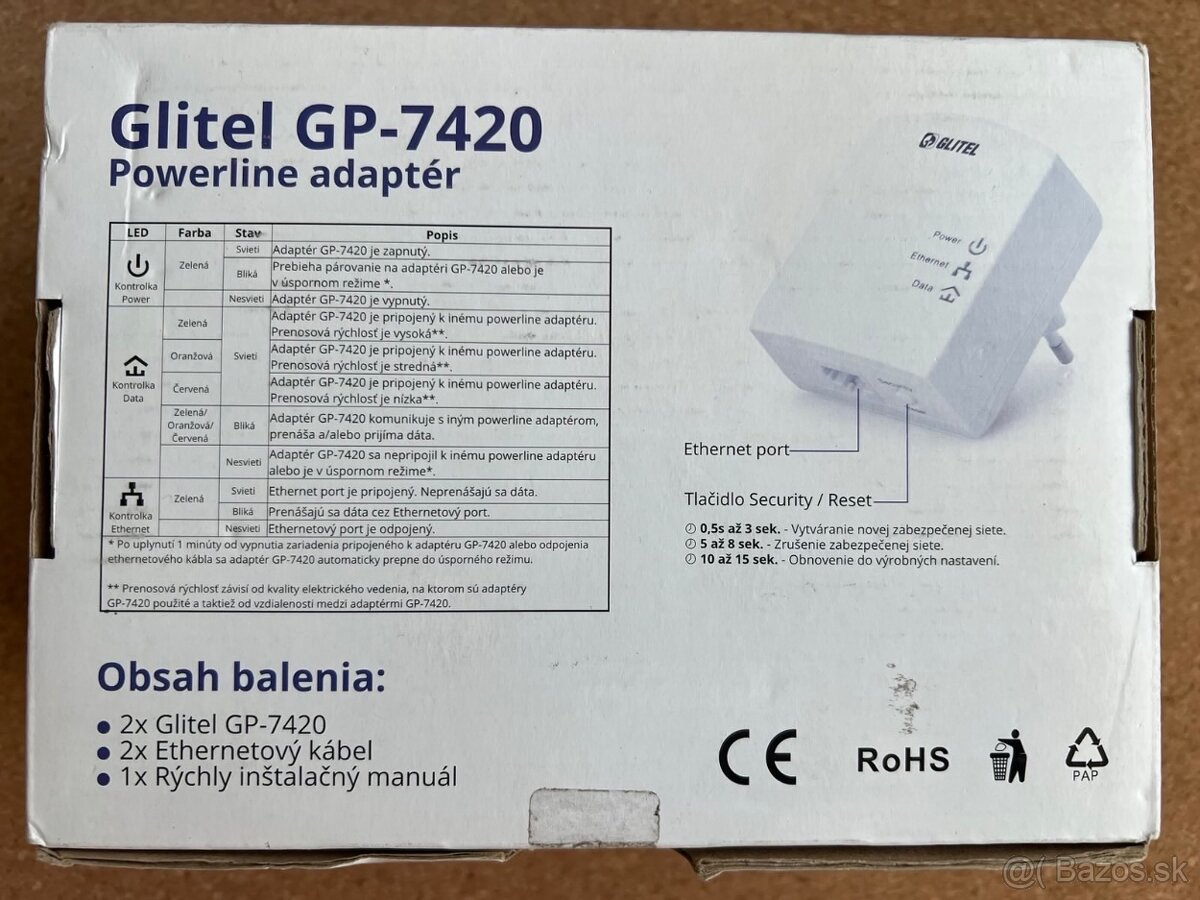 Powerline Glitel GP-7420 - internet cez elektrickú sieť - 5