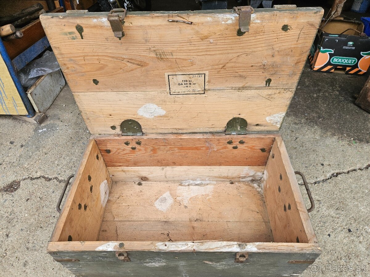 Vojenska drevena krabica bedňa 4. - 5