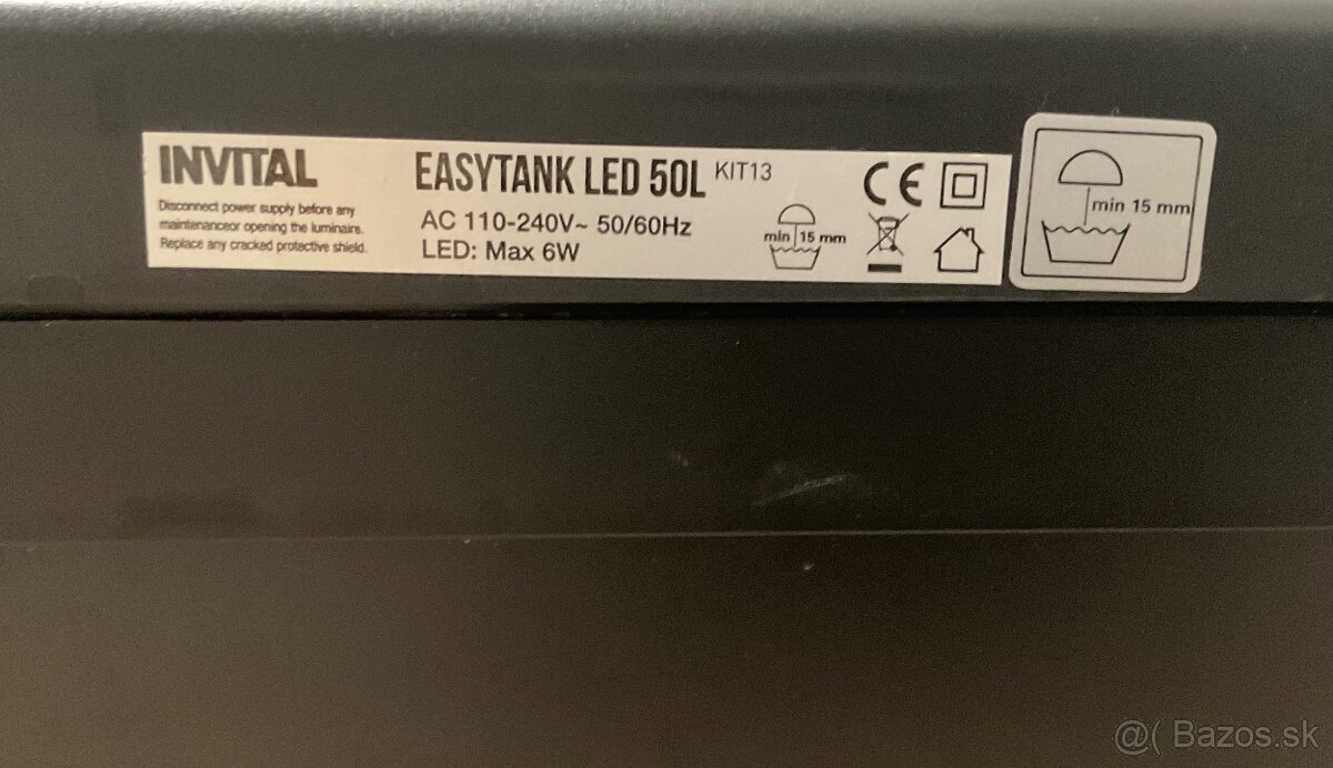 Predám akvárium Invital Easytank led 50L - 5