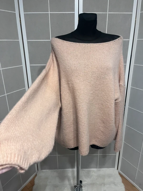 Dámsky ružový pulover - 5