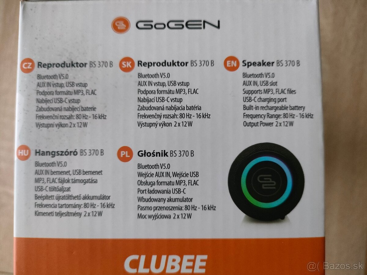 Bluetooth Reproduktor GoGEN BS370B - 5