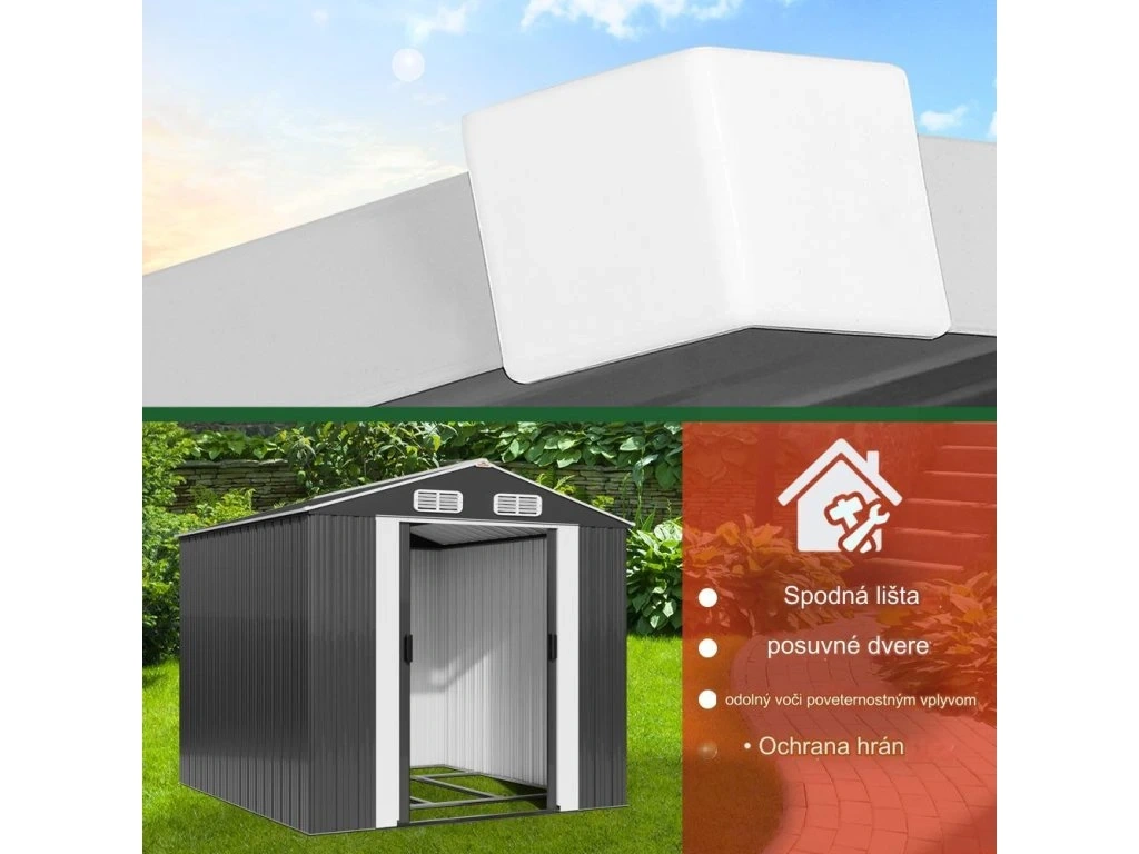 Záhradný domček - 312x257x178 cm - antracit - 5