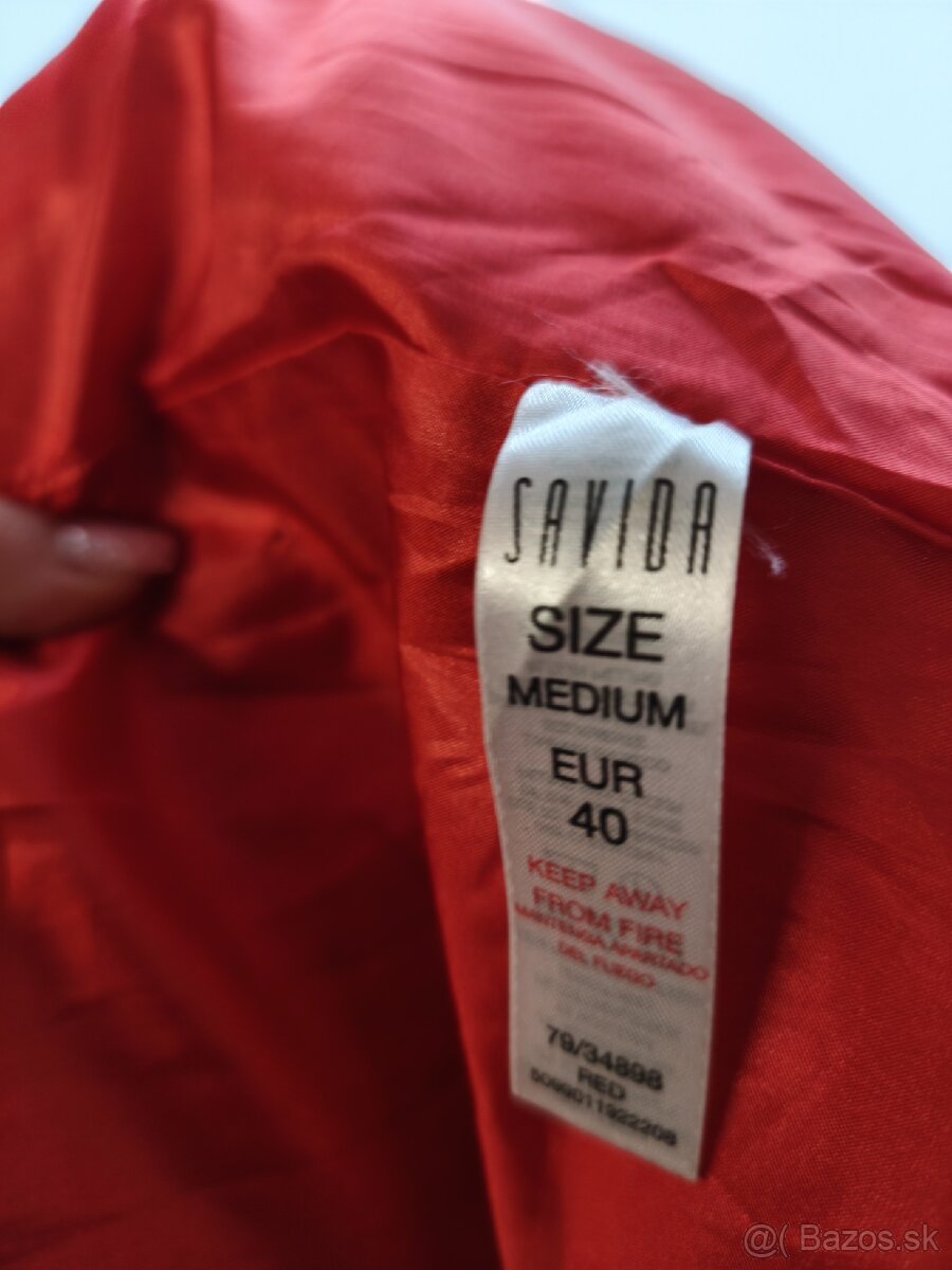 Dámsky kabát červený - 5