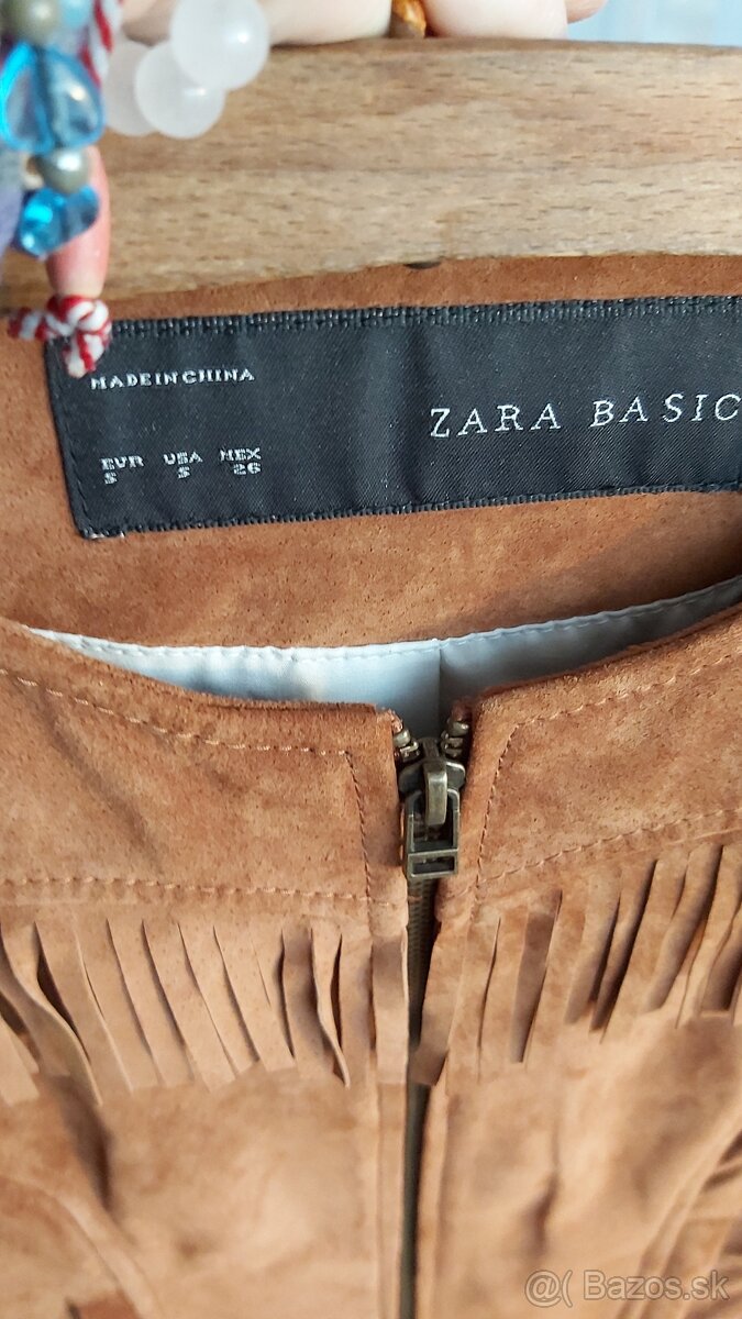 Predám - hnedá bunda ZARA veľkosť S - 5